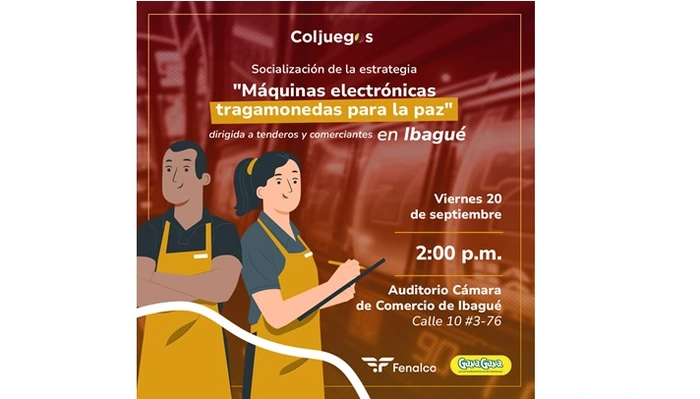 Coljuegos socializar&aacute; programa de formalizaci&oacute;n de m&aacute;quinas tragamonedas con tenderos de Ibagu&eacute;